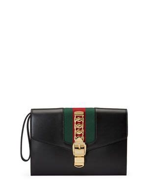 gucci sylvie small wristlet clutch bag|gucci clutch bag with chain.